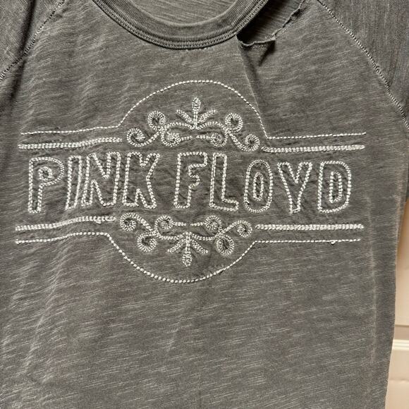 Lucky Brand Womens Pink Floyd T Shirt Grunge Rock Distressed Moto Metal Concert - Picture 4 of 5
